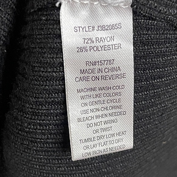 Full Circle Trends Black Ribbed Long Sleeve Dress Large - Picture 3 of 10